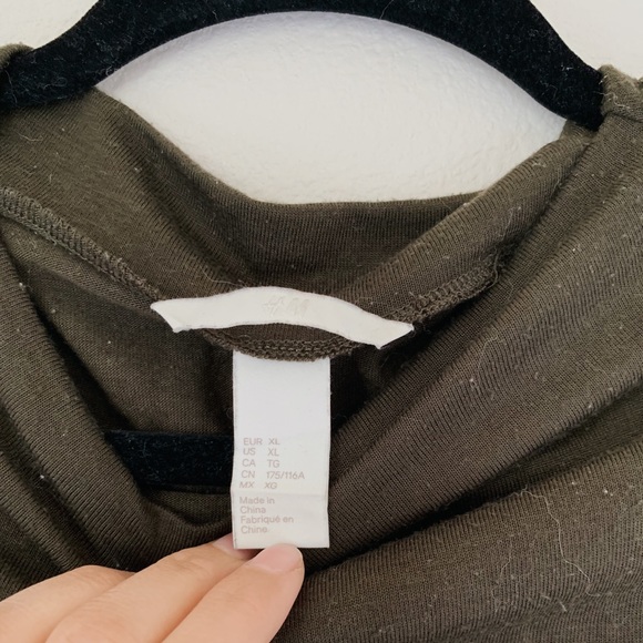 Green mock neck sweater/tee - Picture 6 of 6